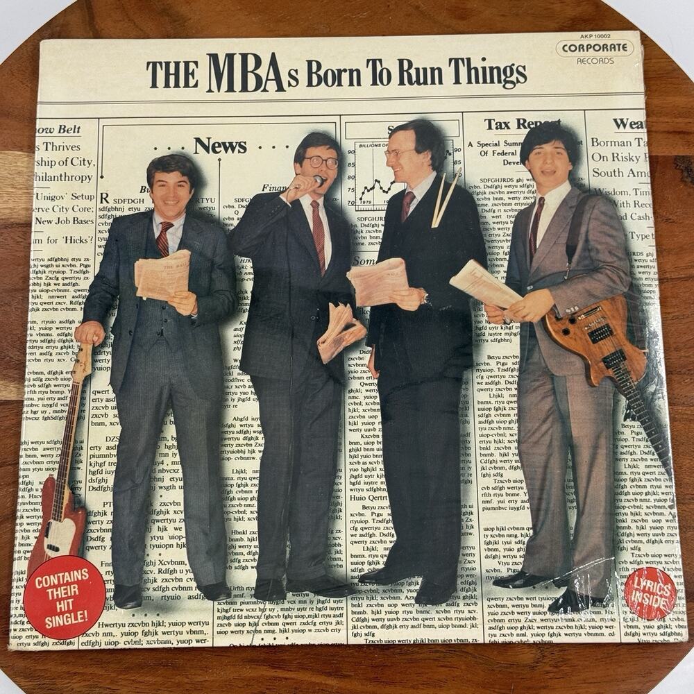THE MBAs Born to Run Things 1982 Corporate Records LP Brand New STILL SEALED